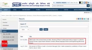 SEBI Grade A Phase 2 Result 2024 declared at sebi.gov.in: Check direct link here