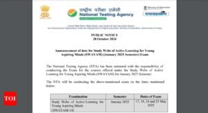 NTA SWAYAM January 2025 exam dates announced, to begin from second week of January, check detailed notice here