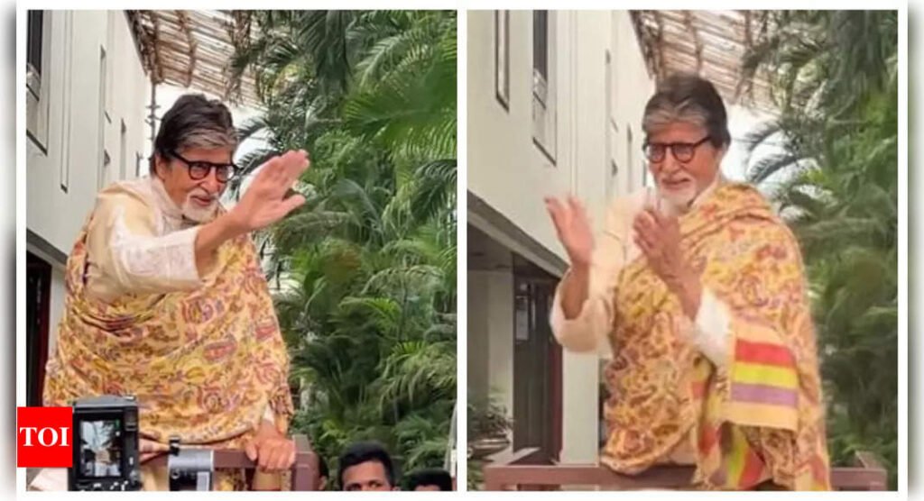 Amitabh Bachchan makes a stylish appearance as he greets and interacts with fans outside Jalsa on his 82nd birthday - WATCH video |