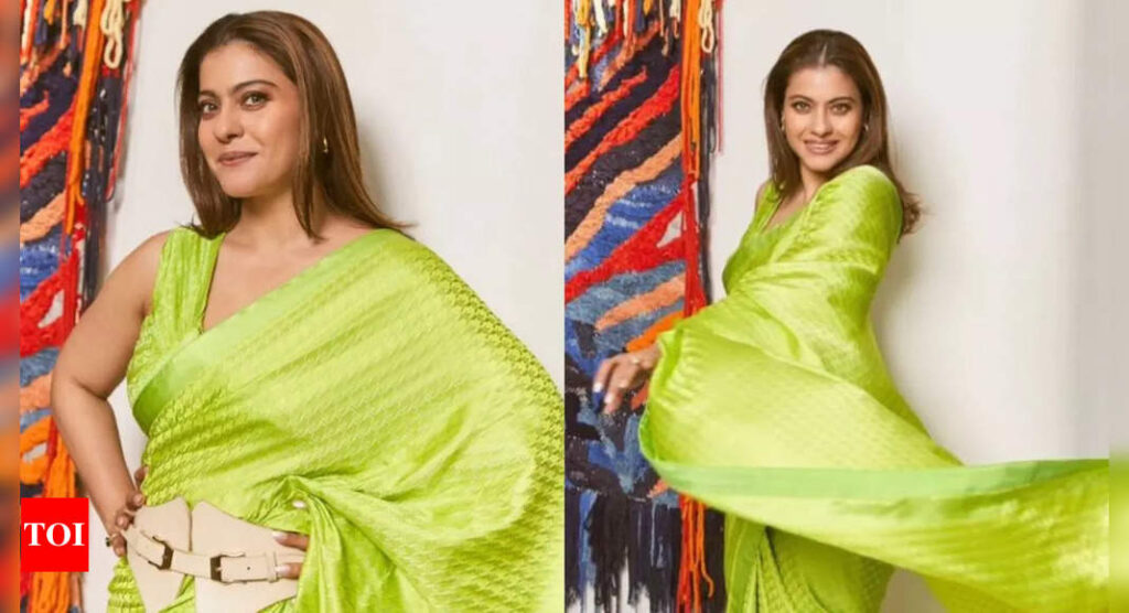 Diwali 2024: Kajol wishes 'Happy Dhanteras' in a stylish green saree, reminds fans of ‘Simran’ from ‘DDLJ’ | Hindi Movie News