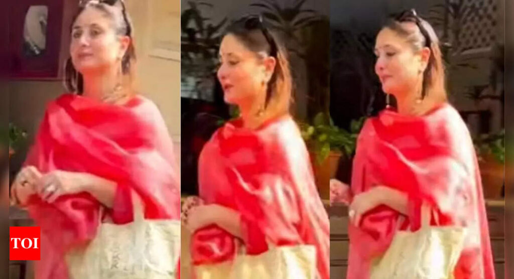 Diwali 2024: Kareena Kapoor shines in a pink suit as she steps out on Dhanteras- Video inside | Hindi Movie News