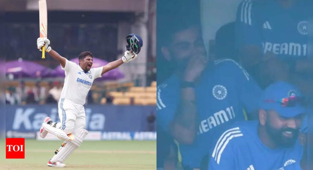 'Familiar faces, different years': Sarfaraz Khan's century celebration leaves Virat Kohli in splits. Watch