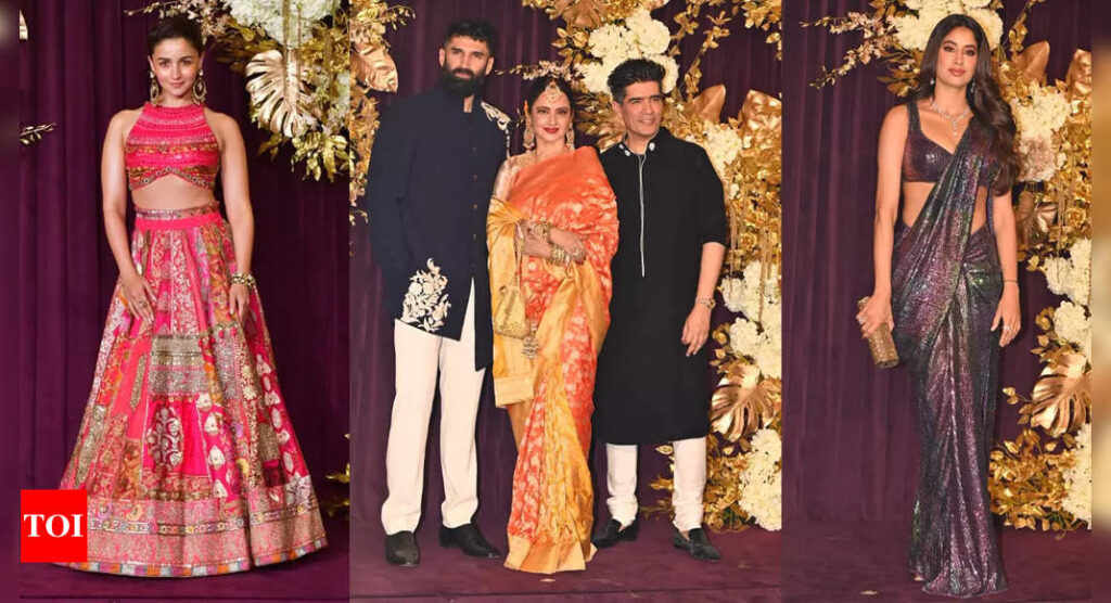 From Rekha-Alia Bhatt to Gauri Khan-Suhana, celebs dazzle at Manish Malhotra’s star-studded Diwali party | Hindi Movie News