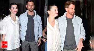 Hrithik Roshan holds girlfriend Saba Azad close at director Siddharth Anand’s wife's birthday party | Hindi Movie News