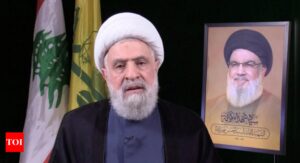 In first address as Hezbollah chief, Naim Qassem pledges to continue Nasrallah's 'war plan'