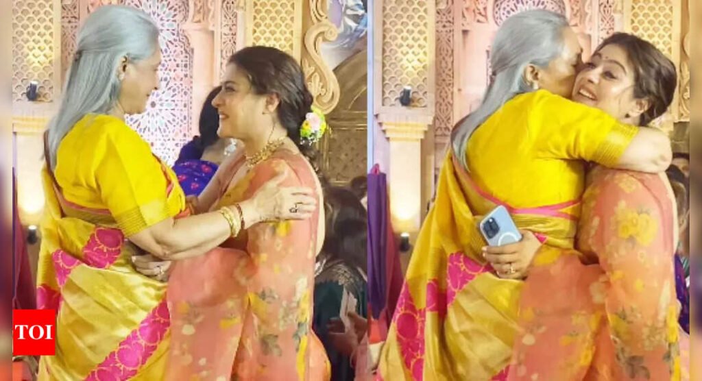 Kajol and Jaya Bachchan's sari soiree at North Bombay Sarbojanin Durga Puja pandal