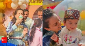 Kangana Ranaut shares adorable moments from nephew Ashwatthama's first birthday | Hindi Movie News