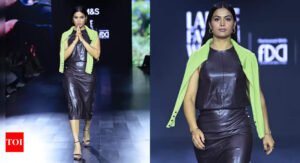 Olympic medalist Manu Bhaker owns the ramp at Lakme Fashion Week X FDCI