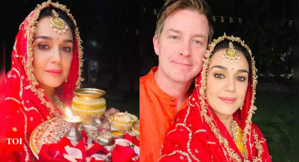 Preity Zinta celebrates Karwa Chauth by sharing heartwarming throwback PICS with husband Gene Goodenough: ‘Miss you’ | Hindi Movie News