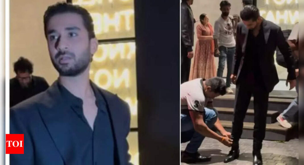 Raghav Juyal's VIDEO of getting his shoe lace tied by someone else in public goes viral, netizens react as they get disappointed! | Hindi Movie News