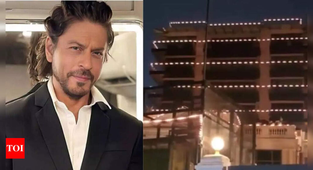 Shah Rukh Khan's house gets lit up for Diwali and the superstar's 59th birthday - WATCH VIDEO | Hindi Movie News