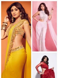 Shilpa inspired saree looks for your Karwa Chauth