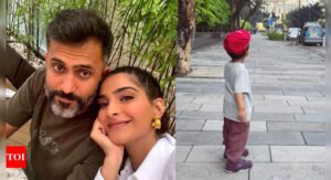 Sonam Kapoor shares an adorable moment as husband Anand Ahuja turns stylist for son Vayu | Hindi Movie News