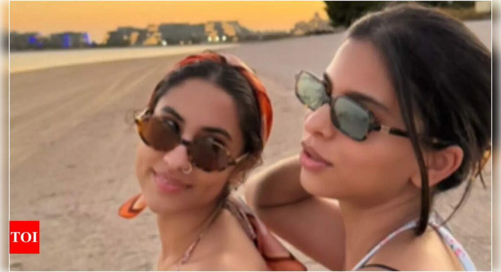 Suhana Khan dazzles in a glamorous beach look as she enjoys a dreamy sunset in Dubai with cousin Alia Chhiba | Hindi Movie News