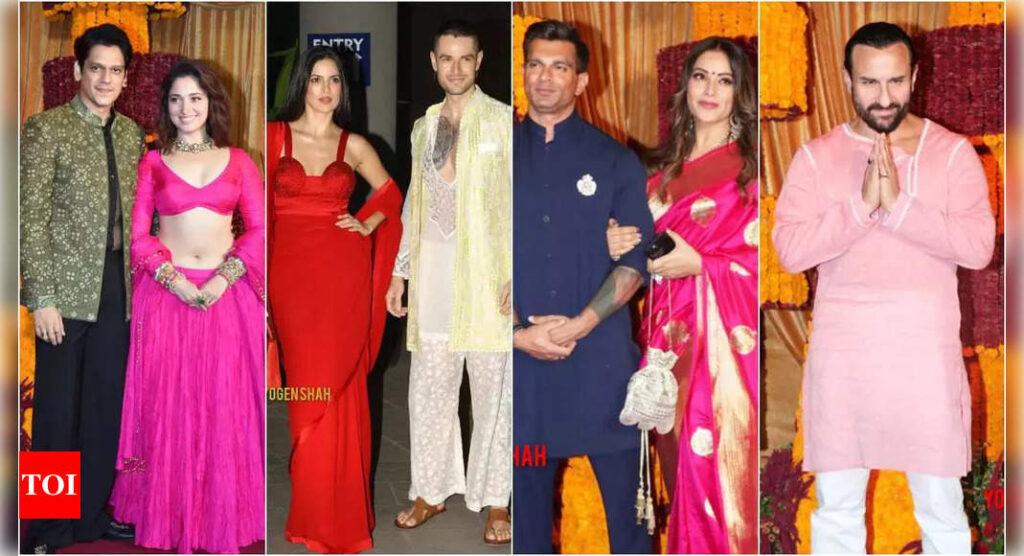 Vijay Varma-Tamannaah Bhatia, Natasa Stankovic, Bipasha Basu-Kara Singh Grover, Saif Ali Khan: Celebs dazzle at Ramesh Taurani's Diwali bash