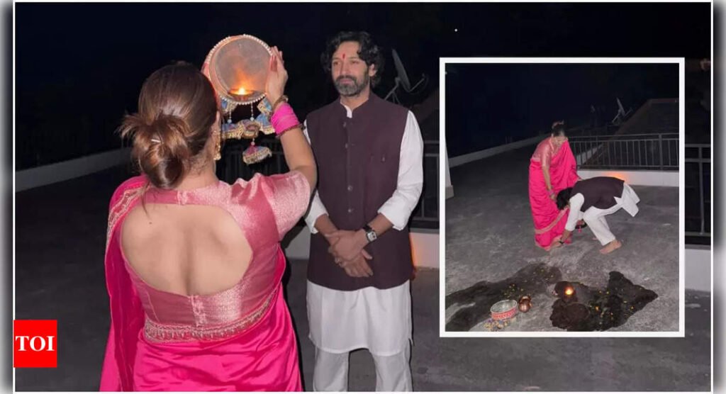 Vikrant Massey's gesture of touching his wife Sheetal Thakur's feet on Karwa Chauth wins the internet |