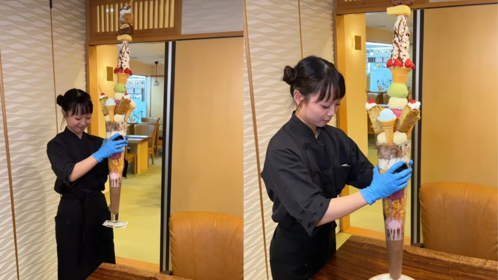 Watch: This 1.2 Metre-Tall Parfait In Japan Takes Sweet Indulgences To New Heights, Literally