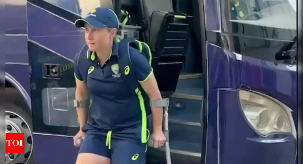 Women's T20 World Cup: Alyssa Healy seen on crutches ahead of India vs Australia match - Watch