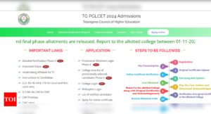 TS PGLCET Counselling 2024: Phase 2 seat allotment result out, check direct link here