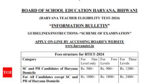 Haryana TET 2024 official notification released: Check application fee, eligibility criteria, paper format and other details here