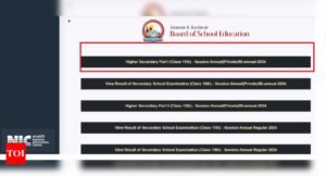 JKBOSE 11th result 2024 released for Private, Bi-annual, exams: Direct link to download scorecards here