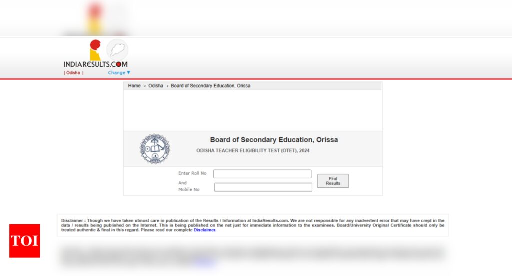 Odisha TET result 2024 released at bseodisha.ac.in: Direct link to download scorecards here
