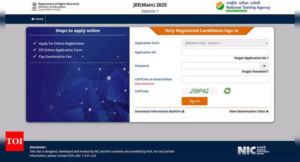 JEE Main 2025 Application Form Correction Window Now Open at jeemain.nta.nic.in: Check Direct Link and Steps