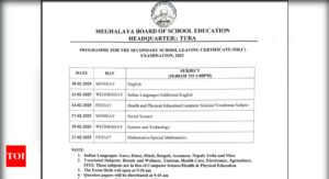 Meghalaya Board Exam Schedule 2025: Timetable for Class 10 released, check the complete datesheet here