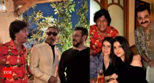 Amid death threats, Salman Khan spotted in a rare UNSEEN PIC with Jackie Shroff shared Chunky Pandey, fans love it! - See inside | Hindi Movie News