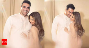 Arbaaz Khan and Sshura Khan drop mushy pics in ethnic wear, netizens say 'Ran ne bana di jodi' - PICS inside | Hindi Movie News