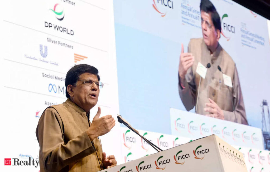 Commerce minister urges builders to adopt environment-friendly construction techniques, ET RealEstate