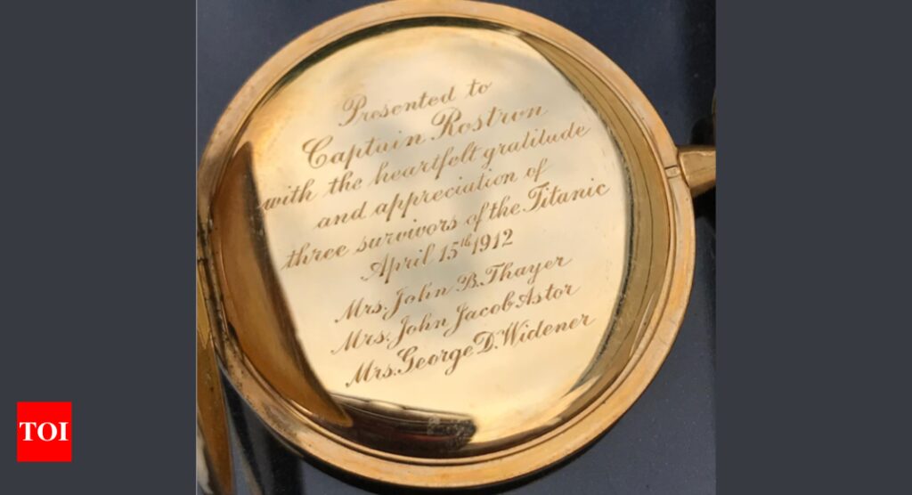 Historic gold pocket watch gifted to Titanic rescue captain fetches record £1.56 million at auction