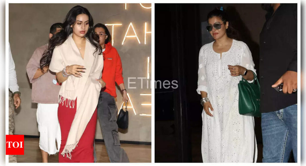 Kajol keeps it simple in white while Nysa Devgn stuns in red as they arrive in style for special screening of Ajay Devgn's 'Singham Again' - See photos |