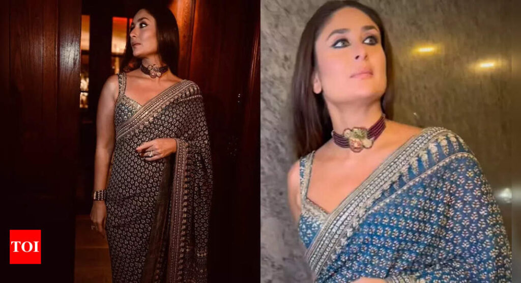 Kareena Kapoor Khan just redefined weekend glamour with a blue and gold saree |