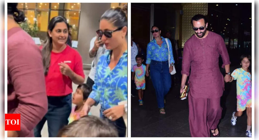 Kareena Kapoor says 'no' to a fan for selfie as she returns from family vacation with Saif Ali Khan, Taimur and Jeh - WATCH video |