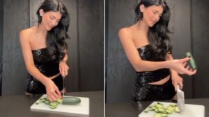 Kylie Jenner Makes Fun Of Sister Kendalls Cucumber-Chopping Style In Viral Video