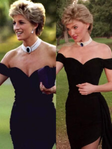 Model chose to dress as Diana for Halloween