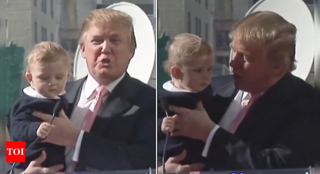 Old video of Donald Trump showing off baby Barron Trump goes viral