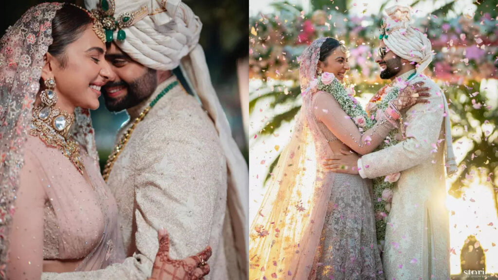 Revisting Rakul Preet Singh's intricate hand-embroidered wedding lehenga