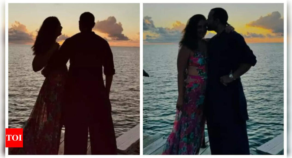 Saif Ali Khan lovingly kisses Kareena Kapoor as they spend a romantic evening together at a beach destination: 'Diwali sunsets with my love' - See photos |