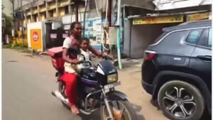 "Sherni": Internet Lauds Female Food Delivery Agent Riding A Bike With Her Child