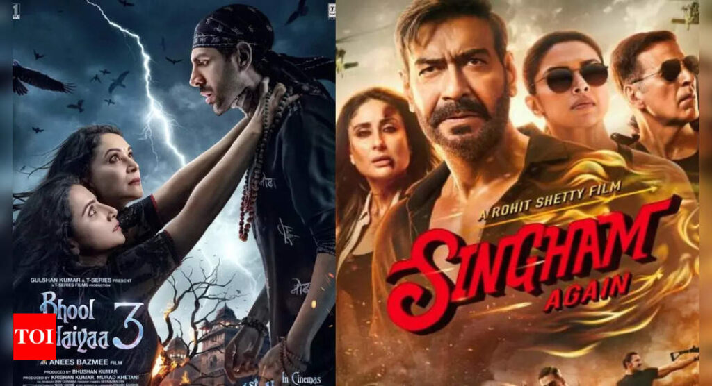 'Singham Again', 'Bhool Bhulaiyaa 3' create history with highest grossing combined weekend number crossing Rs 200 crore which beats 'Animal', 'Sam Bahadur' opening weekend | Hindi Movie News