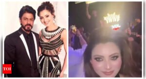 Urvashi Rautela shares INSIDE video from Shah Rukh Khan's birthday party; SRK grooves with DJ and dances on table top - WATCH |