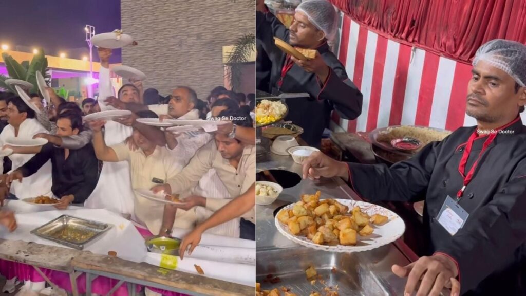 Viral Video Of Wedding Guests Fighting Over Non-Veg Food Instead Of Veg Is Too Funny