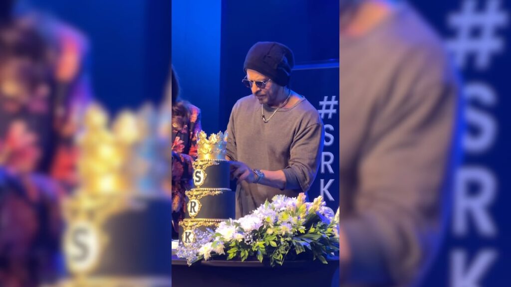 Watch: Shah Rukh Khans 59th Birthday Cake Featured A Golden Crown For The King Of Bollywood